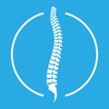 Human spine icon in the circle Royalty Free Stock Photo