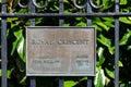 Sign identifying the location of the historic circular street `Royal Crescent` in Bath city centre
