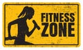 Fitness Zone Area Sign Symbol