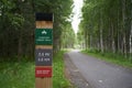 Sign indicating the path for Chester Creek Trail Royalty Free Stock Photo