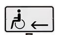 Sign indicating provision for disabled