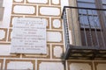 Sign information street carrer de la palma where born modernist