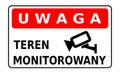 monitored area sign