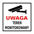 monitored area sign