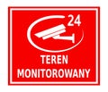 monitored area sign