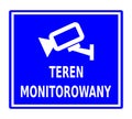 monitored area sign