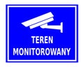 monitored area sign