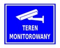 monitored area sign Royalty Free Stock Photo