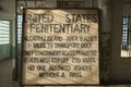 Sign inside Alcatraz Penitentiary