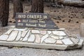 Sign for the Inyo Craters trailhead in the Inyo National Forest in Mammoth Lakes California