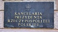 Sign Kancelaria Prezydenta Rzeczypospolitej Polskiej / Chancellery of the President of the Republic of Poland