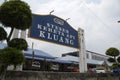 Sign of Kluang railway station in the town of Kluang, Johor