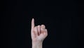 Sign language, the alphabet letter: I Royalty Free Stock Photo