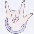 Sign Language, I Love You, Hand Drawn Image Royalty Free Stock Photo