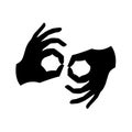 Sign language symbol illustration Royalty Free Stock Photo