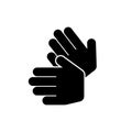 Sign language vector icon. Disabled symbol, Accessibility Icon isolated. Vector illustration EPS 10 Royalty Free Stock Photo