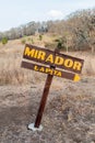 Sign of Lapita viewpoint in Protected Area Miraflor, Nicarag