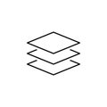 sign layers icon. Element of simple icon in material style for mobile concept and web apps. Thin line icon for website design and