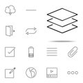 sign layers icon. web, minimalistic icons universal set for web and mobile