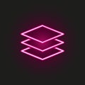 sign layers neon style icon. Simple thin line, outline vector of web icons for ui and ux, website or mobile application