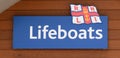 Sign for lifeboats Royalty Free Stock Photo