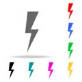 sign of lightning icons. Elements of human web colored icons. Premium quality graphic design icon. Simple icon for websites, web d