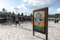 Sign for Little Island along the Hudson River in New York City Royalty Free Stock Photo