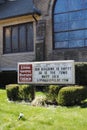 Easter, Church Sign, Hope During The COVID-19 Pandemic, Rutherford, NJ, USA