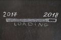 Sign loading with 2018 year Royalty Free Stock Photo