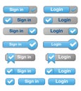 Sign in and login button sets