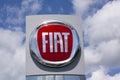 Sign with the logo of Fiat Automobiles. Fabbrica Italiana Automobili Torino, an Italian automobile brand