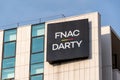 Sign and logo on the headquarters building of Fnac-Darty, Ivry-sur-Seine, France