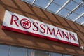 Sign with the logo of Rossmann company