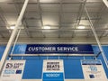 The sign at Lowes home improvement store that reads Customer Service Royalty Free Stock Photo