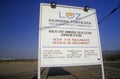 Sign for the LUZ Engineering Corporation Solar Plant in Barstow, CA