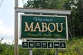 Sign for Mabou in Cape Breton, Nova Scotia