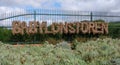 Sign made of dried grasses at Babylonstoren Wine Estate, Franschhoek, South Africa Royalty Free Stock Photo