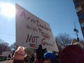 March for Our Lives, Arm Teachers With Pencils Not Guns, NYC, NY, USA Royalty Free Stock Photo