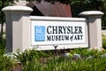 Sign Marker for Chrysler Museum of Art in Norfolk, Virginia