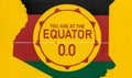 Equator sign board, Nanyuki, Kenya Royalty Free Stock Photo