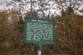 Sign marking the 45th Parallel in northern New Hampshire