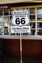 Sign marking the western end of the historic Route 66