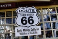 Sign marking the western end of the historic Route 66