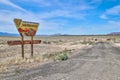 A sign marks Nevada's Black Rock Lava Flow area. Royalty Free Stock Photo