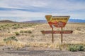 A sign marks Nevada's Black Rock Lava Flow area. Royalty Free Stock Photo