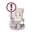 With sign massage chair isolated in the character