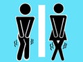 Sign of men and women toilet, rest room Royalty Free Stock Photo