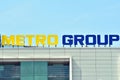 Sign Metro group. Company signboard Metro Group.