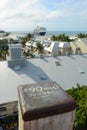 Sign of 90 Miles to Cuba in Key West, Florida