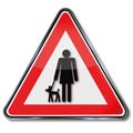 Sign mistress with a dog